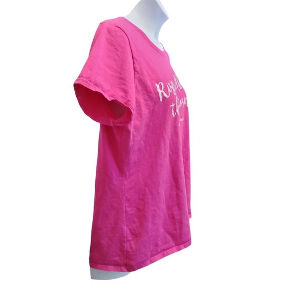 Rising Above The Storm T-Shirt 2XL Inspirational Text Casual Fit Crew Neck Top - Picture 4 of 7